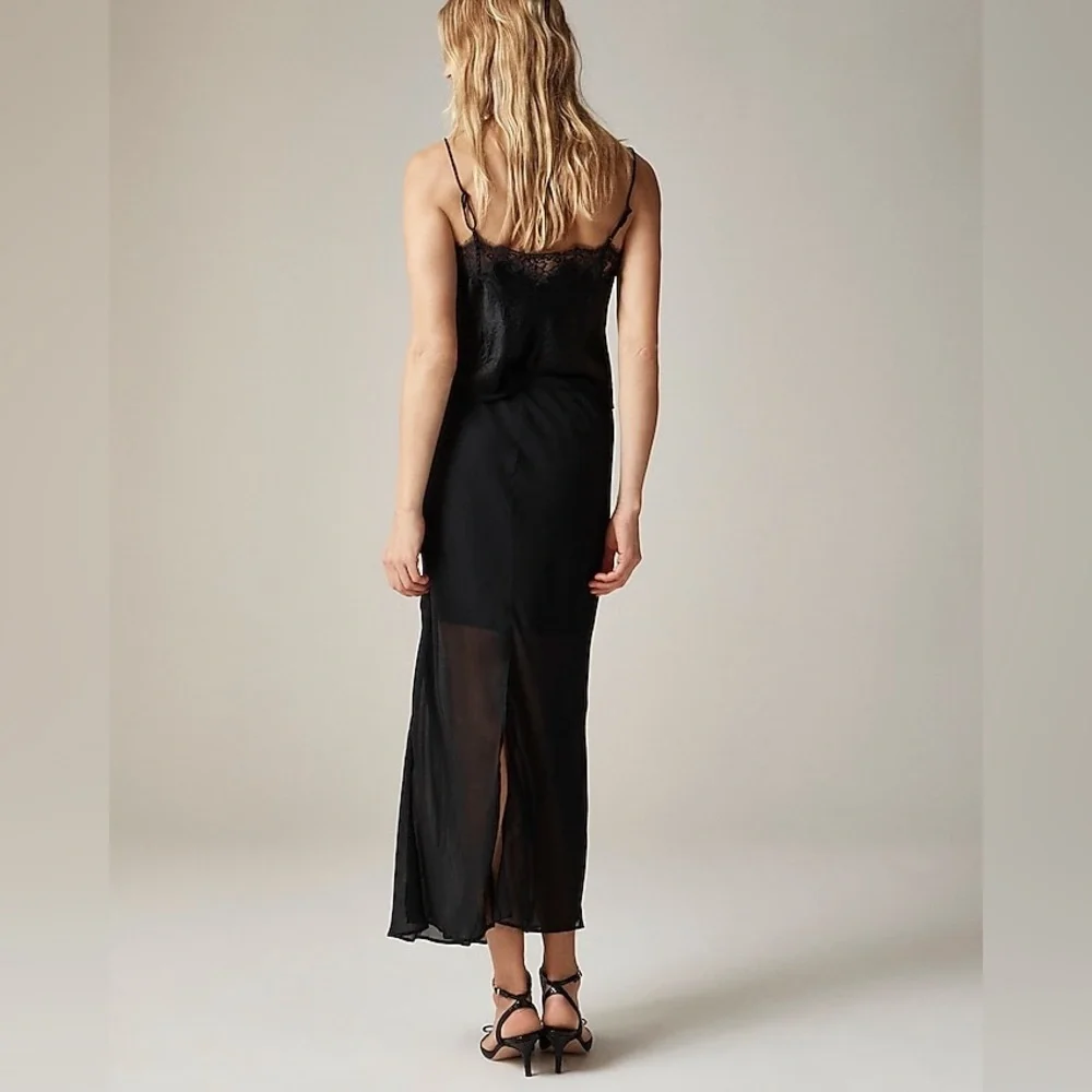 NWT J CREW New Gwyneth skirt in chiffon midi skirt two small holes at 26” length